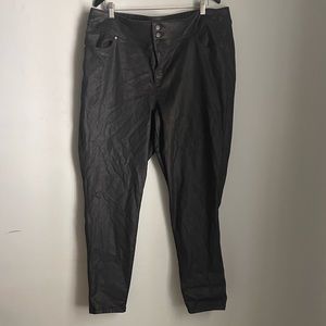 Lane Bryant Super Stretch Skinny Jeans | Black Metallic | 22